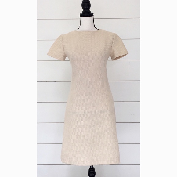 Vintage Dresses & Skirts - Vintage 60s Cream Textured Dress